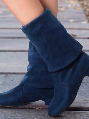 Versatile Fold-Over Flat Ankle Slouch Boots - Image 8