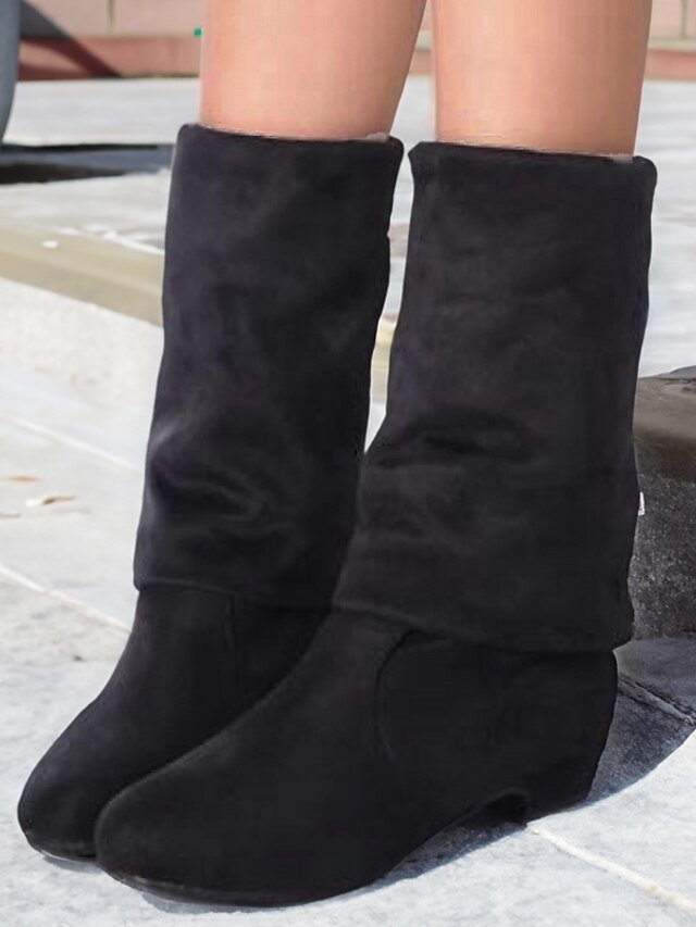 Versatile Fold-Over Flat Ankle Slouch Boots - Image 9
