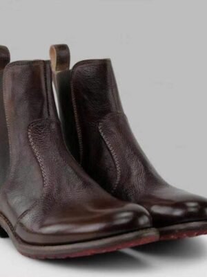 Vintage Casual Faux Leather Round Toe Ankle Chelsea Boots - Image 7