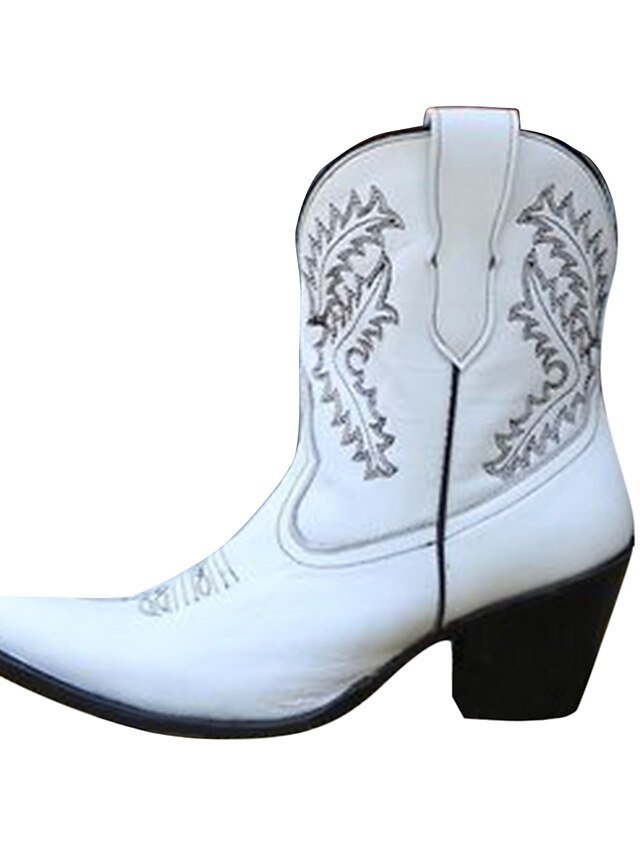 Vintage Western Embroidered Pointed Toe Cowboy Boots - Image 11