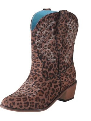 Vintage Western Embroidered Pointed Toe Cowboy Boots - Image 14