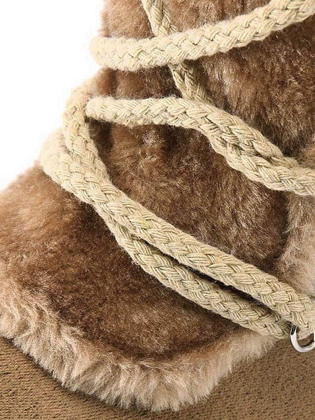 Winter Knee-High Faux Fur Pom-Pom Boots - Image 4