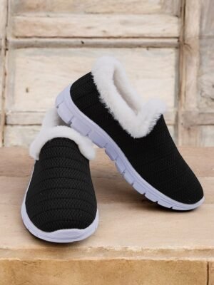 Winter Plush Fur Lined Slip-On Shoes - Image 4