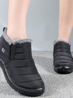 Winter Warm Waterproof Fleece-Lined Ankle Snow Boots - Image 11