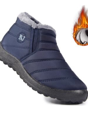 Winter Warm Waterproof Fleece-Lined Ankle Snow Boots - Image 14