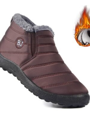 Winter Warm Waterproof Fleece-Lined Ankle Snow Boots - Image 18