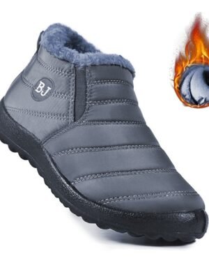 Winter Warm Waterproof Fleece-Lined Ankle Snow Boots - Image 19