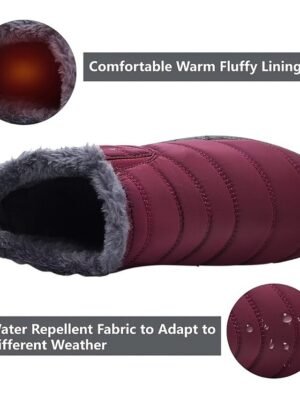 Winter Warm Waterproof Fleece-Lined Ankle Snow Boots - Image 4