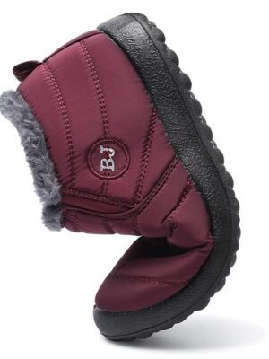 Winter Warm Waterproof Fleece-Lined Ankle Snow Boots - Image 5