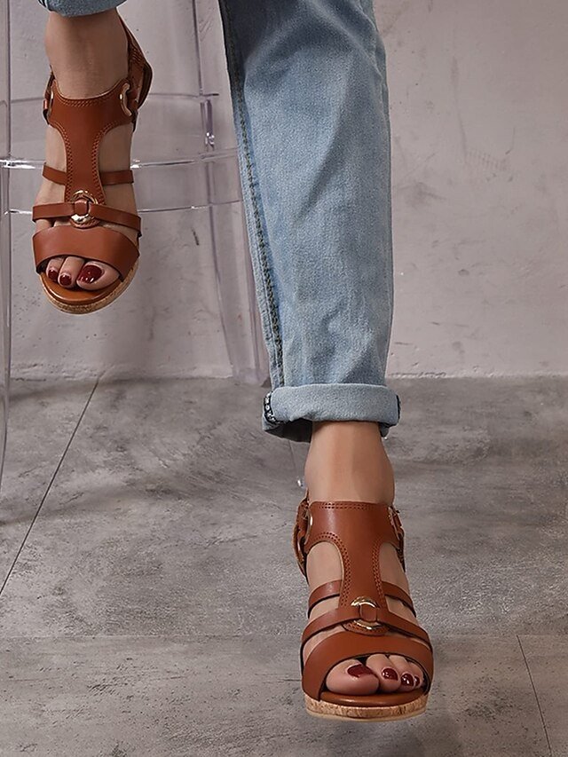 Women’s Strappy High Heel Sandals with Gold Ring Accents - Image 3