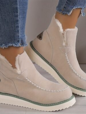Women's Winter Faux Fur Platform Ankle Boots - Image 1