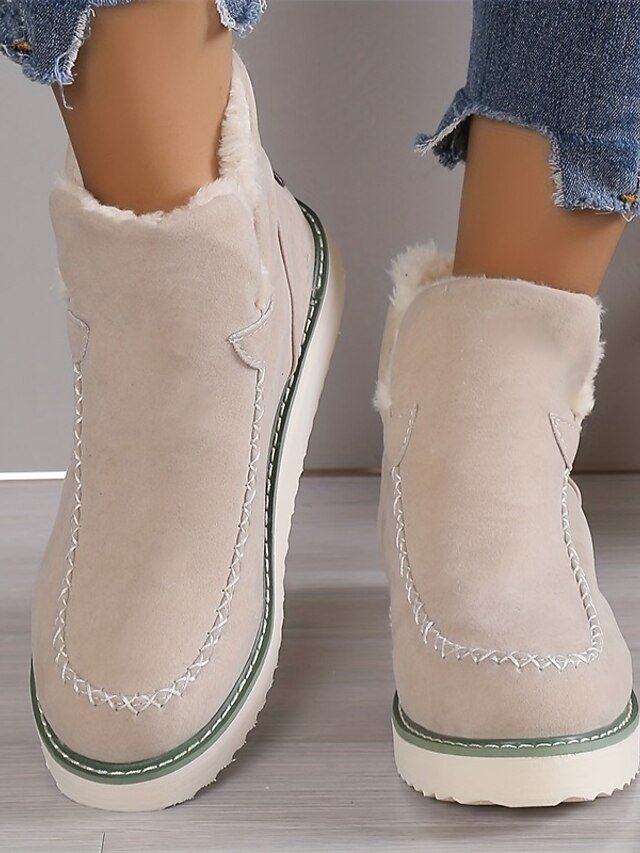 Women's Winter Faux Fur Platform Ankle Boots - Image 2