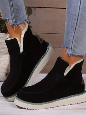 Women's Winter Faux Fur Platform Ankle Boots - Image 6